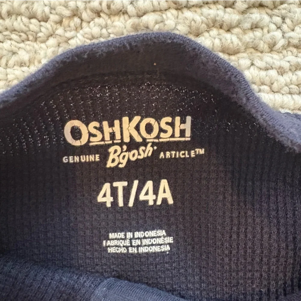 Oshkosh Navy‎ Blue Kids Shirt 4T